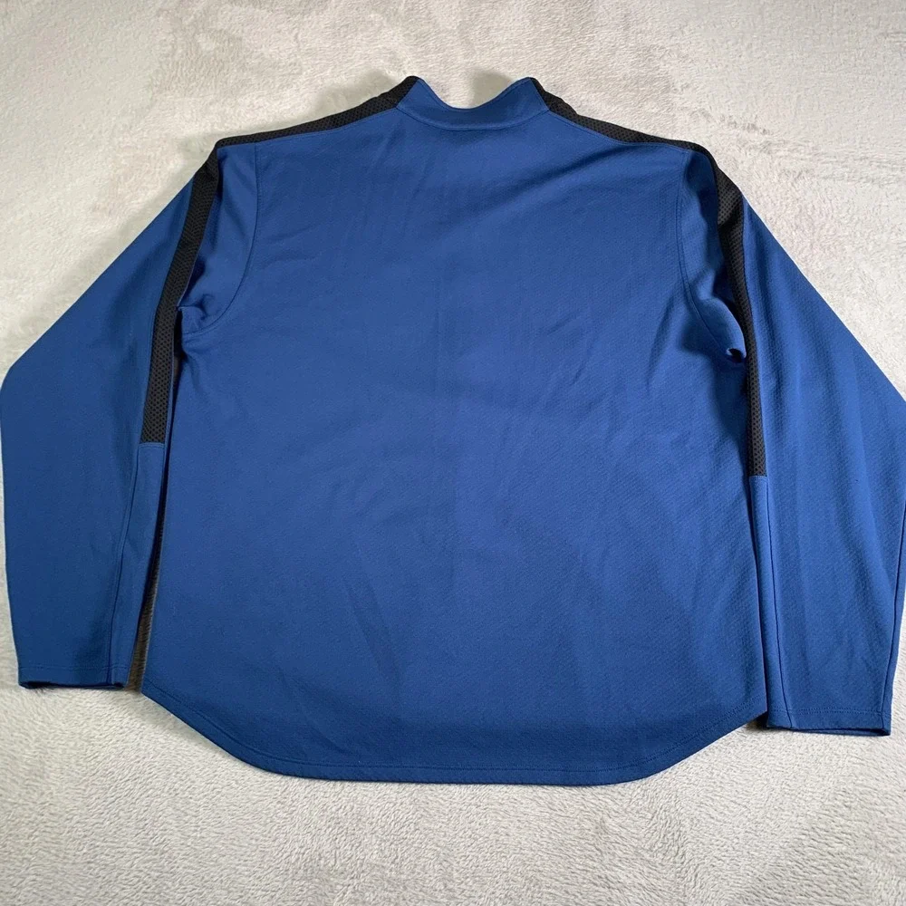 VTG‎ Nike Dri-FIT Pullover Mens L Blue Quarter Zip Long Sleeve Running Training